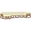 vidaXL Outdoor-Sofagarnitur 7 stk. Natur und Creme