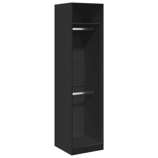 vidaXL Kleiderschrank Schwarz 50x50x200 cm Holzwerkstoff