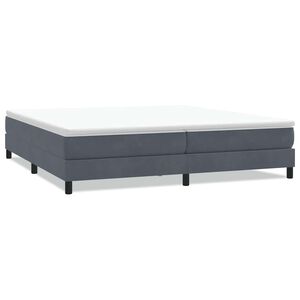 vidaXL Boxspringbett ohne Matratze Dunkelgrau 200x210 cm Samt