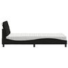 vidaXL Bett mit Matratze Schwarz 90x190 cm Stoff