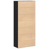 vidaXL Highboard Schwarz Eichen-Optik 80 x 35 x 180 cm Holzwerkstoff