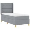vidaXL Boxspringbett mit Matratze Hellgrau 100 x 200 cm Stoff