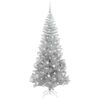 vidaXL Weihnachtsbaum mit 300 LEDs mit Ständer Silber 180 cm Haustier