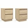 vidaXL Nachttisch 2 stk. Sonoma-Eiche 39 x 34,5 x 50 cm Holzwerkstoff