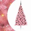vidaXL Künstlicher vorbeleuchteter Weihnachtsbaum Rosa 180 cm PVC