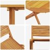 vidaXL Klapp Bistro Set 3 pcs Braun Akazie Massivholz