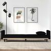 vidaXL Schlafsofa mit Kissen Schwarz Stoff