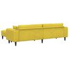vidaXL Sofa mit Kissen 3 pcs Gelb Samt