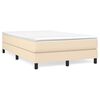 vidaXL Boxspringbettgestell Creme 120x200 cm Stoff