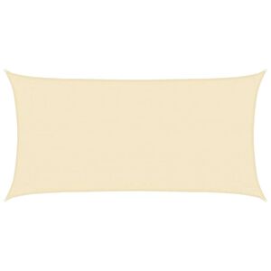 vidaXL Sonnensegel 160 g/m&sup2; Creme 3x6 m HDPE