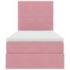 vidaXL Aufbewahrungsbett mit Matratze Rosa 100 x 200 cm Samt