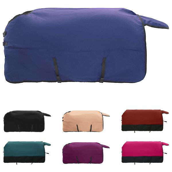 vidaXL Pferdedecke Dunkelgr&uuml;n und Schwarz 115 cm Polyester