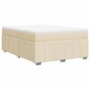 vidaXL Boxspringbett mit Matratze Creme 140x190 cm Stoff