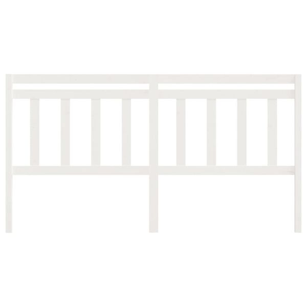 vidaXL Kopfteil Wei&szlig; 206x4x100 cm Massivholz Kiefer