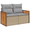 vidaXL Gartensofa-set mit Kissen 10 pcs Beige und Hellgrau