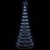 vidaXL LED-Weihnachtsbaum mit 230 LEDs Kaltwei&szlig; 184,5 cm Metall