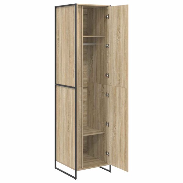 vidaXL Warderobe mit T&uuml;r 2 pcs Sonoma 50 x 50 x 200 cm Holzwerkstoff