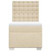 vidaXL Boxspringbett mit Matratze Creme 100x200 cm Stoff