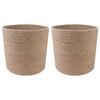 vidaXL Pflanztopfsatz 2 pcs Natur &Oslash; 21 x 21 cm 100% Tossa-Jute