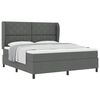 vidaXL Boxspringbett mit Kopfteil Dunkelgrau 180 x 200 cm Stoff