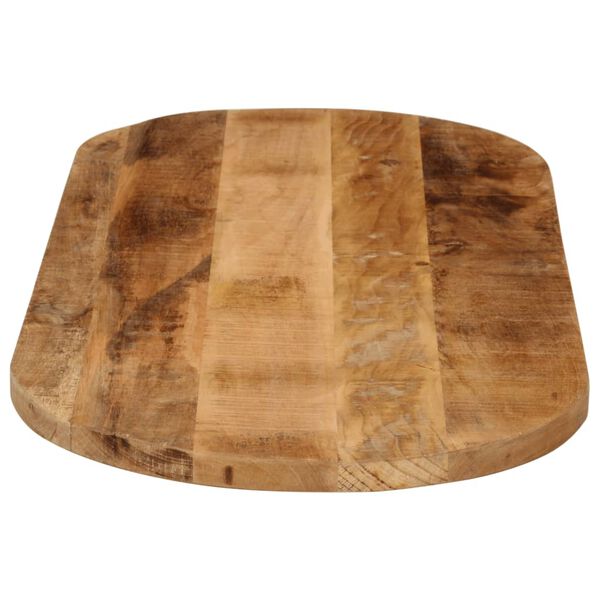 vidaXL Tischplatte 120x60x3,8 cm Oval Raues Massives Mangoholz