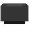 vidaXL LED-Couchtisch Schwarz 60x60x40 cm Holzwerkstoff