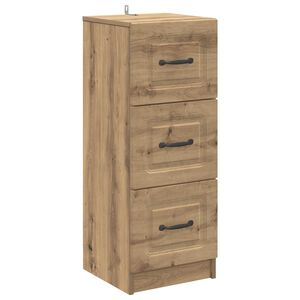 vidaXL Schubladenschrank 33 x 34,5 x 87 cm Holzwerkstoff Artisan-Eiche