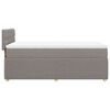vidaXL Boxspringbett mit Matratze Taupe 90x200 cm Stoff