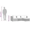 vidaXL 4-tlg. Garten-Lounge-Set mit Auflagen Poly Rattan Schwarz