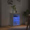 vidaXL Sideboard mit LED-Leuchten Betongrau 41x37x67 cm
