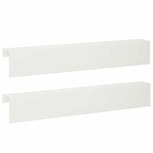 vidaXL Garten-Abdeckprofil 2 stk. 100 x 10 x 15 cm Stahl Wei&szlig;