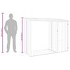 vidaXL Garten Brennholzlager Grau 245x98x159 cm Verzinkter Stahl