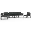 vidaXL 6-tlg. Garten-Lounge-Set mit Kissen Aluminium Anthrazit