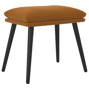 vidaXL Fu&szlig;hocker Braun 45x29,5x35 cm Samt