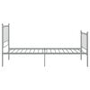 vidaXL Bett Grau Metall 100x200 cm