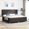 vidaXL Boxspringbett mit Matratze Dunkelbraun 200 x 200 cm Stoff
