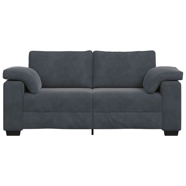 vidaXL Zweisitzer-Sofa Dunkelgrau 140 cm Samt