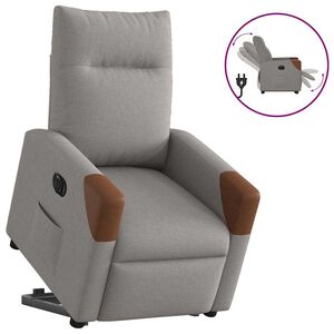 vidaXL Relaxsessel mit Aufstehhilfe Elektrisch Taupe Stoff