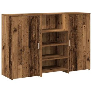 vidaXL Empfangstheke Altholz-Optik 155x50x103,5 cm Holzwerkstoff