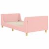 vidaXL Kinderbettgestell mit Kopfteil Rosa 90 x 200 cm Boucl&eacute;