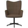 vidaXL Relaxsessel mit Hocker Braun Stoff