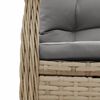 vidaXL 9-tlg. Garten-Essgruppe mit Kissen Beige Poly Rattan