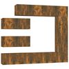 vidaXL 7-tlg. TV-Schrank-Set R&auml;uchereiche Holzwerkstoff