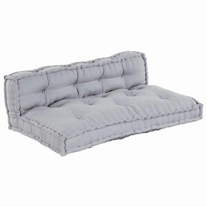 vidaXL Pallet Sofa Kissen 2 stk. Stoff Grau 120 x 80 x 38 cm