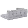 vidaXL Pallet Sofa Kissen 3 pcs Grau 120 x 80 x 38 cm Stoff