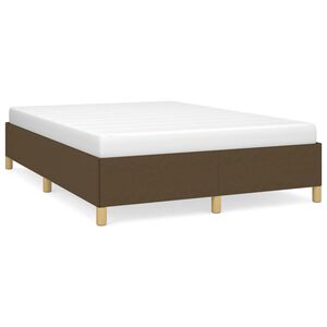 vidaXL Bettgestell ohne Matratze Dunkelbraun 140x190 cm Stoff