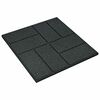 vidaXL Gehwegstein 6 pcs Schwarz 40,5 x 40,5 x 2 cm Gummi
