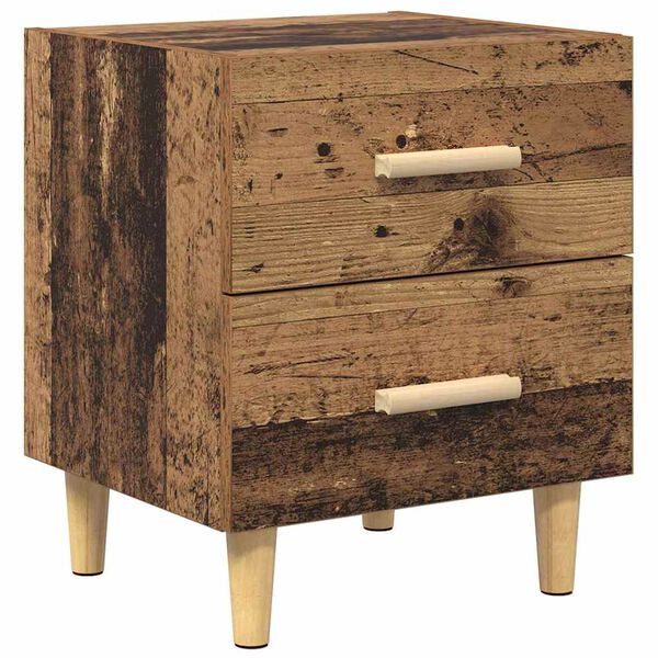 vidaXL Bettschrank Altholz 40 x 35 x 47,5 cm Holzwerkstoff