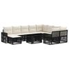 vidaXL Gartensofa-set 11 stk. Schwarz und Cremewei&szlig; Poly-Rattan