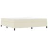 vidaXL Bettrahmen mit Matratze Creme 200 x 200 cm Stoff
